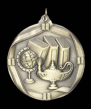 MS612 Lamp Of Knowledge 2 1/4&quot; Medal 