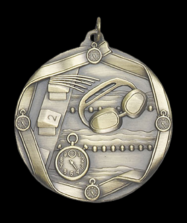 MS614 Swimming 2 1/4&quot; Medal 